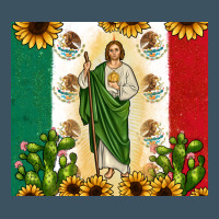San Judas With Mexican Flag Urban Heavy Tee | Teevron