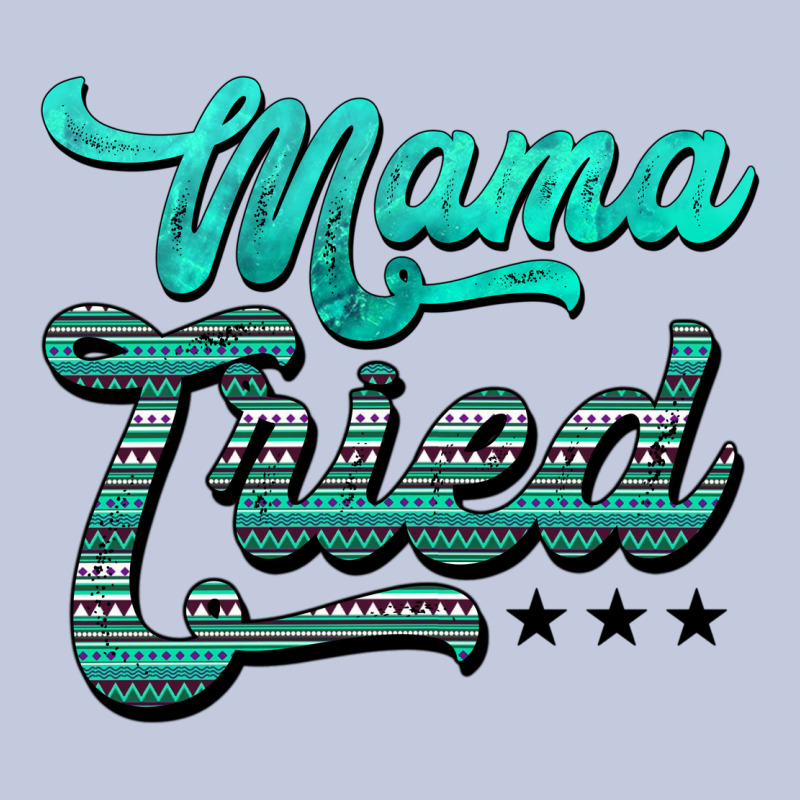 Mama Tried Aztec Turquoise Long Sleeve Tee by AdoDesignShop | Teevron