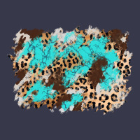 Cowhide Leopard Turquoise Background Long Sleeve Tee | Teevron