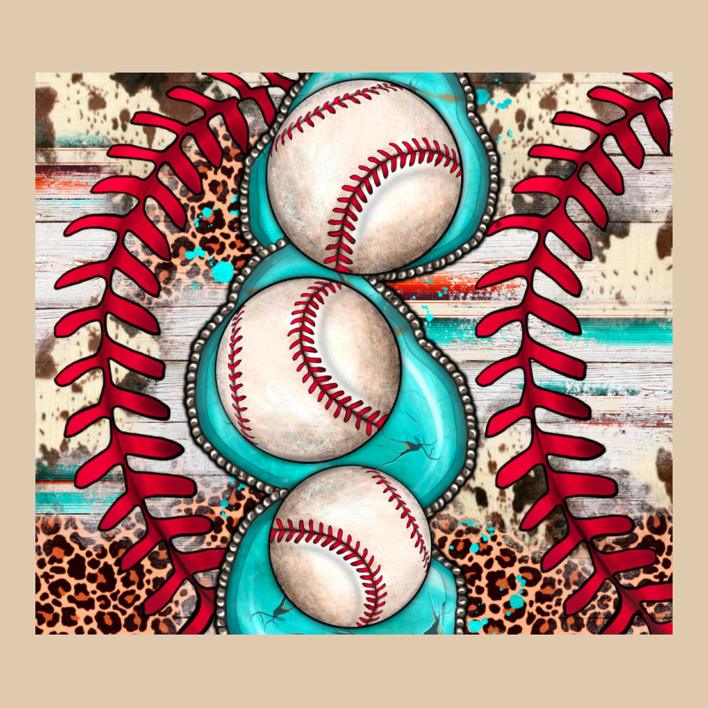 Baseball Leopard Cowhide Turquoise Heavyweight Sweatshirt by JahusDesignShop | Teevron