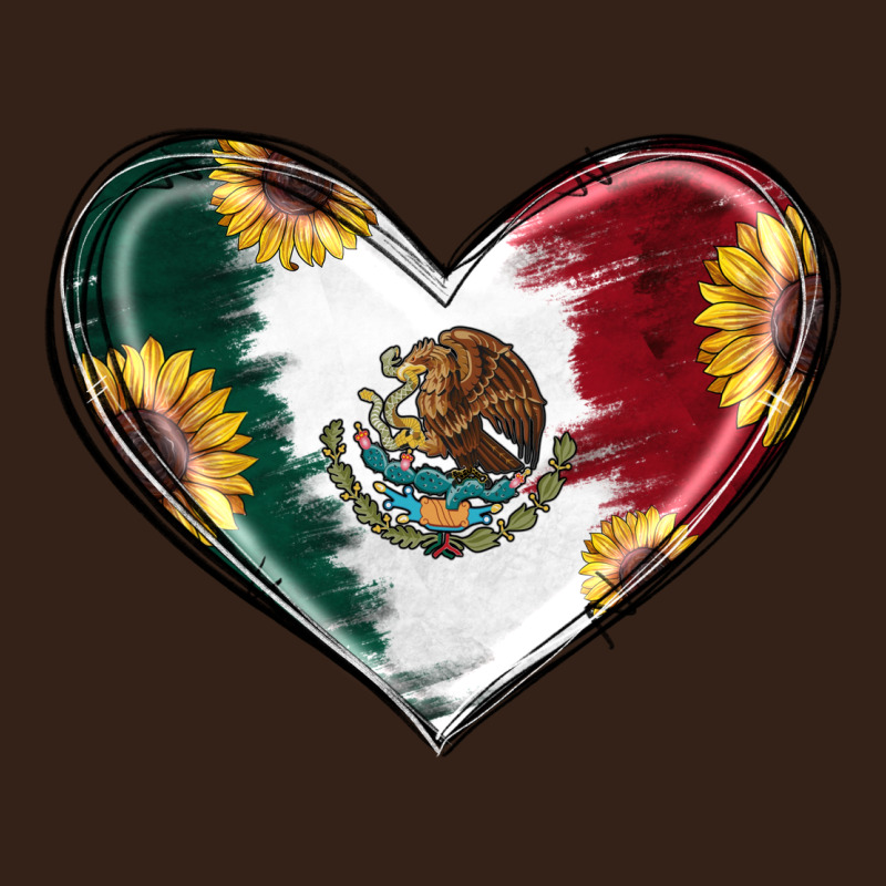 Sunflower Mexican Flag Heart Heavy Core Tee by RanaPortraitStore | Teevron