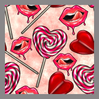 Valentines Day Lollipops And Lips Seamless Pattern Vintage Tee | Teevron