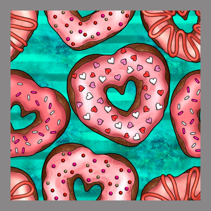 Valentines Day Heart Donuts Seamless Pattern Vintage Tee by BundleAndBundleShop | Teevron