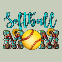 Western Leopard  Sunflowers Glitter Mom Softball Long Sleeve Tee | Teevron