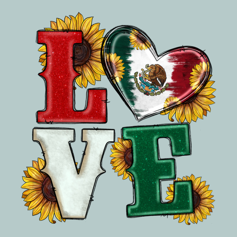 Mexican Flag With Sunflowers Love Heavy Core Tee by RanaPortraitStore | Teevron