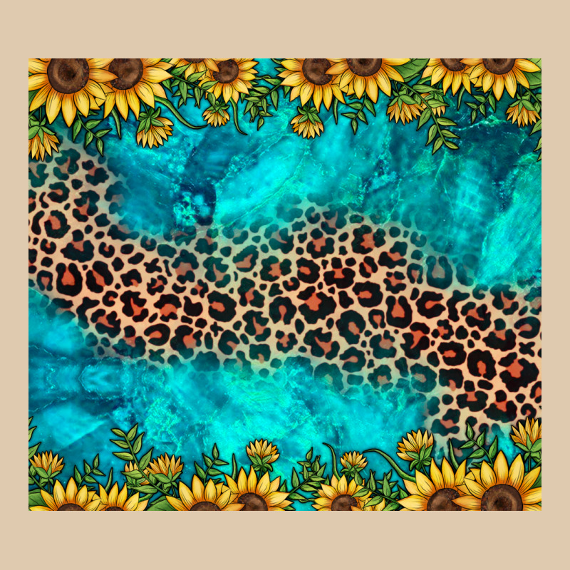 Leopard Turquoise Sunflower Heavyweight Sweatshirt by JahusDesignShop | Teevron