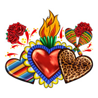 Sacred heart with leopard and serape heart | Teevron