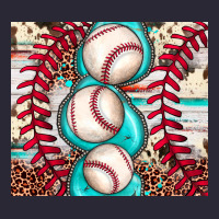Baseball Leopard Cowhide Turquoise Vintage Tee | Teevron