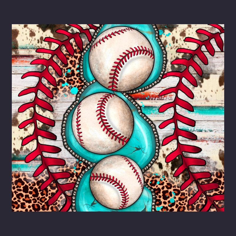 Baseball Leopard Cowhide Turquoise Vintage Tee by JahusDesignShop | Teevron