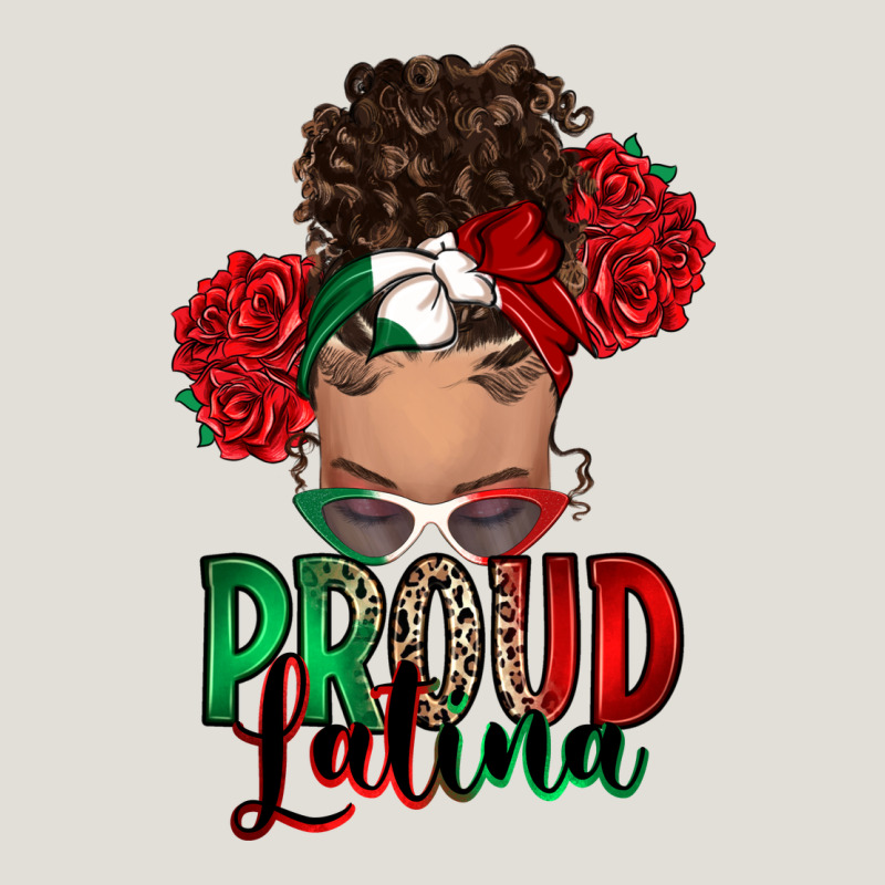 Proud Latina Messy Bun Heavy Core Tee by RanaPortraitStore | Teevron