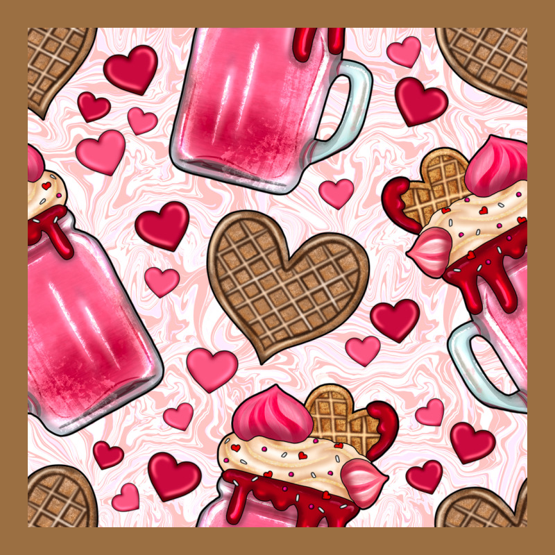 Valentines Day Milkshake Seamless Pattern Vintage Tee by BundleAndBundleShop | Teevron