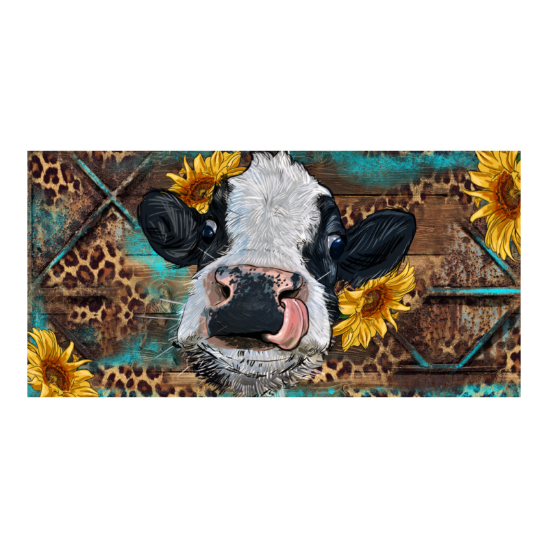 Baby Cow With Sunflower And Leopard Premium Tee by RanaPortraitStore | Teevron