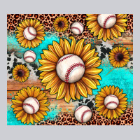 Baseball Leopard Turquoise Sunflower Heavyweight Sweatshirt | Teevron