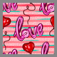 Valentines Day Heart And Love Balloons Seamless Pattern Vintage Tee | Teevron