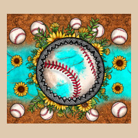Baseball Turquoise Sunflower Heavyweight Sweatshirt | Teevron