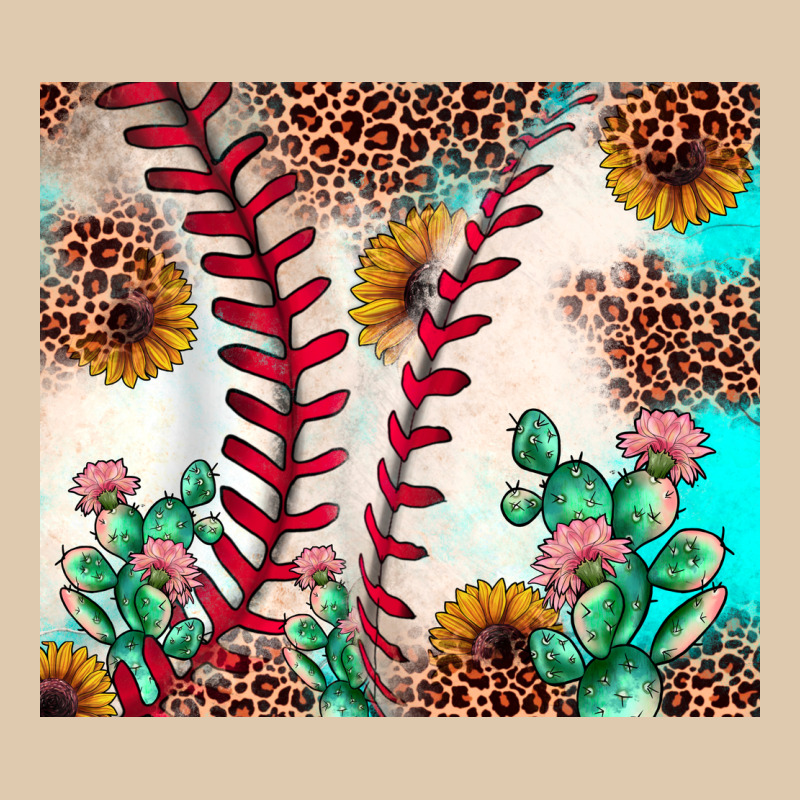 Baseball Leopard Turquoise Cactus Sunflower Heavyweight Sweatshirt by JahusDesignShop | Teevron