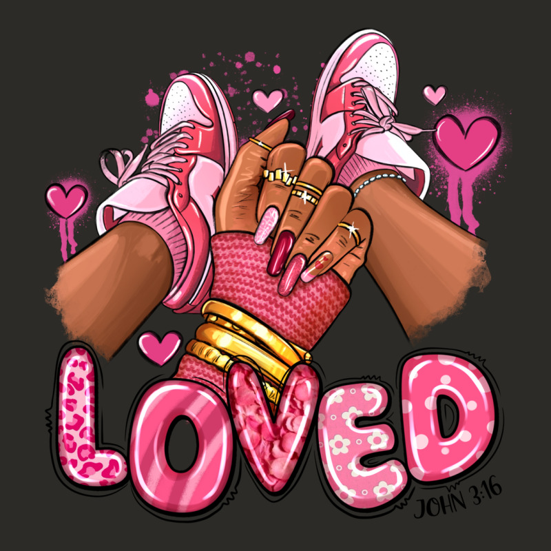 Loved Valentine's Day Afro Girl Sneakers Heavy Core Tee by RanaPortraitStore | Teevron