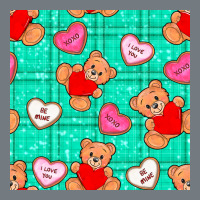 Valentines Day Teddy Bears And Cookies Seamless Pattern Heavyweight Sweatshirt | Teevron