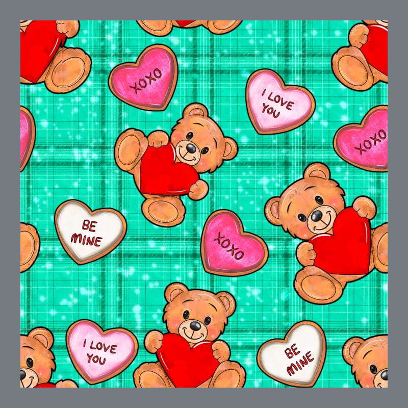 Valentines Day Teddy Bears And Cookies Seamless Pattern Heavyweight Sweatshirt by BundleAndBundleShop | Teevron