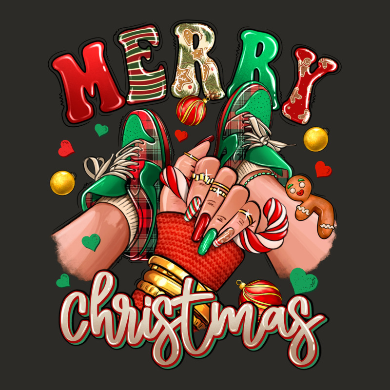 Merry Christmas Caucasian Girl Sneakers Heavy Core Tee by RanaPortraitStore | Teevron