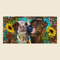 Heifers With Sunflowers And Leopard Premium Tee | Teevron