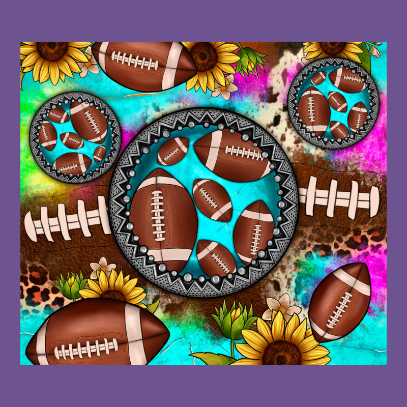 Football Tie Dye Gemstone Sunflower Vintage Tee by JahusDesignShop | Teevron