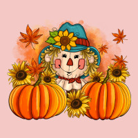 Fall Scarecrow With Pumpkins Urban Heavy Tee | Teevron