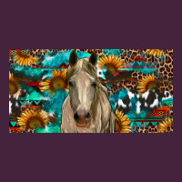 Horse With Sunflowers Aztec And Cowhide Premium Tee | Teevron