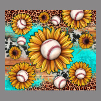Baseball Leopard Turquoise Sunflower Vintage Tee | Teevron