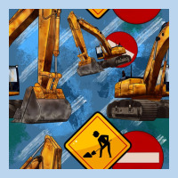 Excavator Seamless Pattern Classic Tee | Teevron