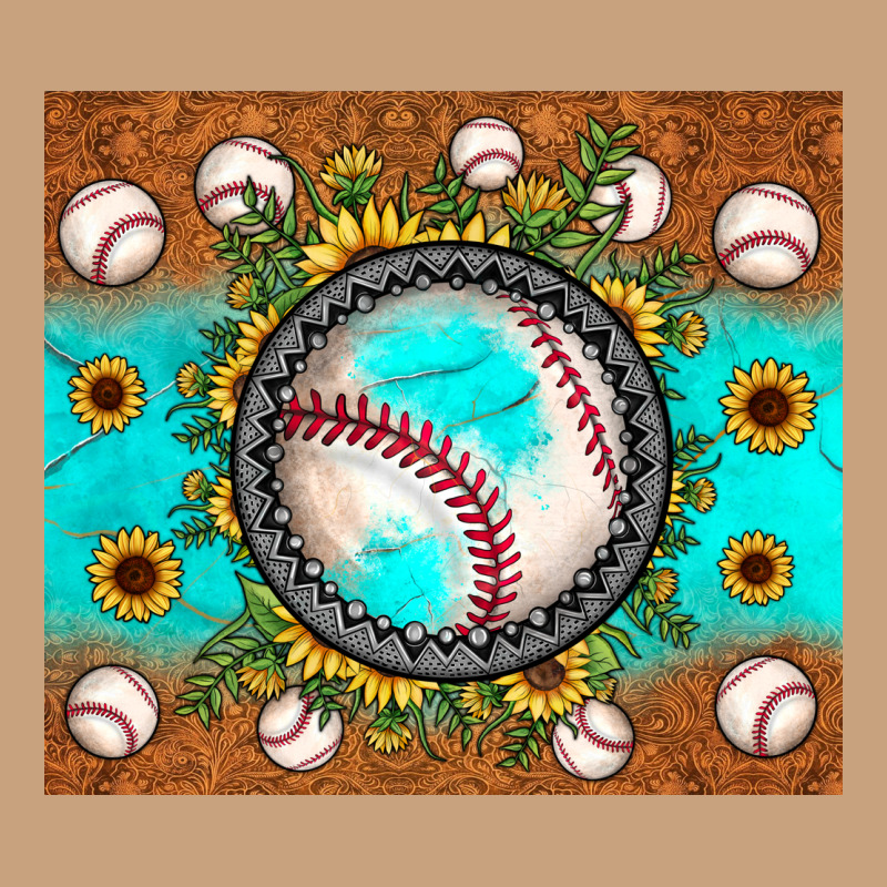 Baseball Turquoise Sunflower Vintage Tee by JahusDesignShop | Teevron