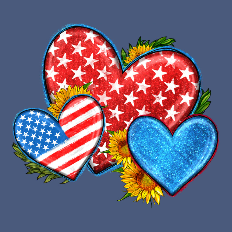 Usa Flag Hearts With Sunflower Vintage Hoodie by HRA Design Shop | Teevron