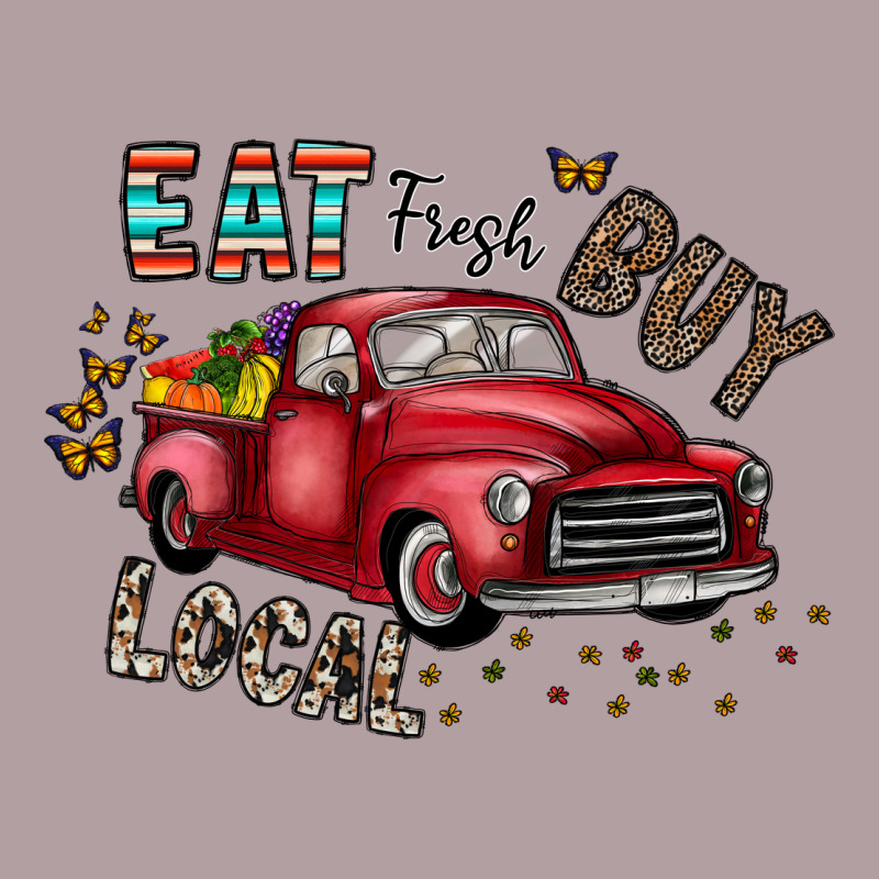 Eat Fresh Buy Local Vintage Hoodie by CowhideDigitalArt | Teevron