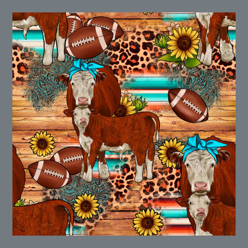 Football Hereford Sunflower Seamless Pattern Heavyweight Sweatshirt by JahusDesignShop | Teevron