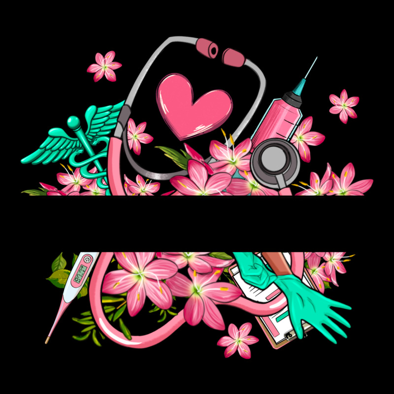 Nurse Flowers Custom Name Design Heavy Core Tee by RanaPortraitStore | Teevron