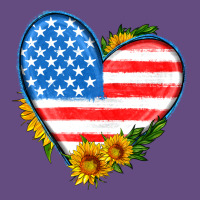 Usa Flag Heart With Sunflower Vintage Hoodie | Teevron