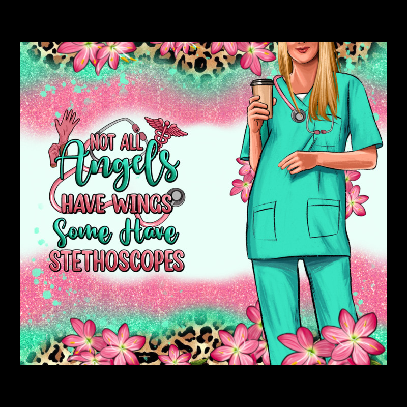 Not All Angels Have Wings Blonde Nurse Heavy Core Tee by RanaPortraitStore | Teevron