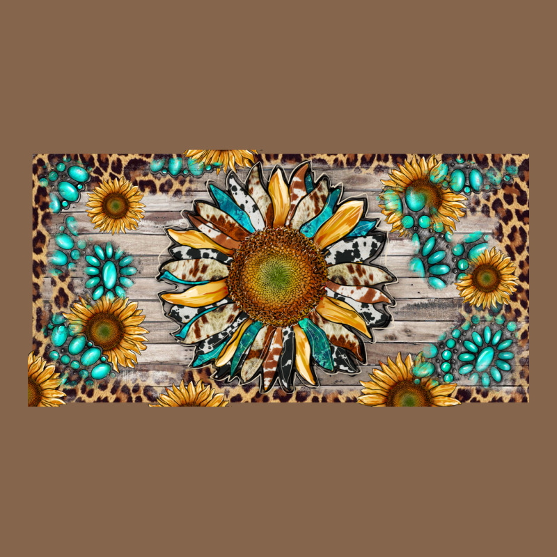Western Sunflower And Gemstone License Plate Premium Tee by RanaPortraitStore | Teevron