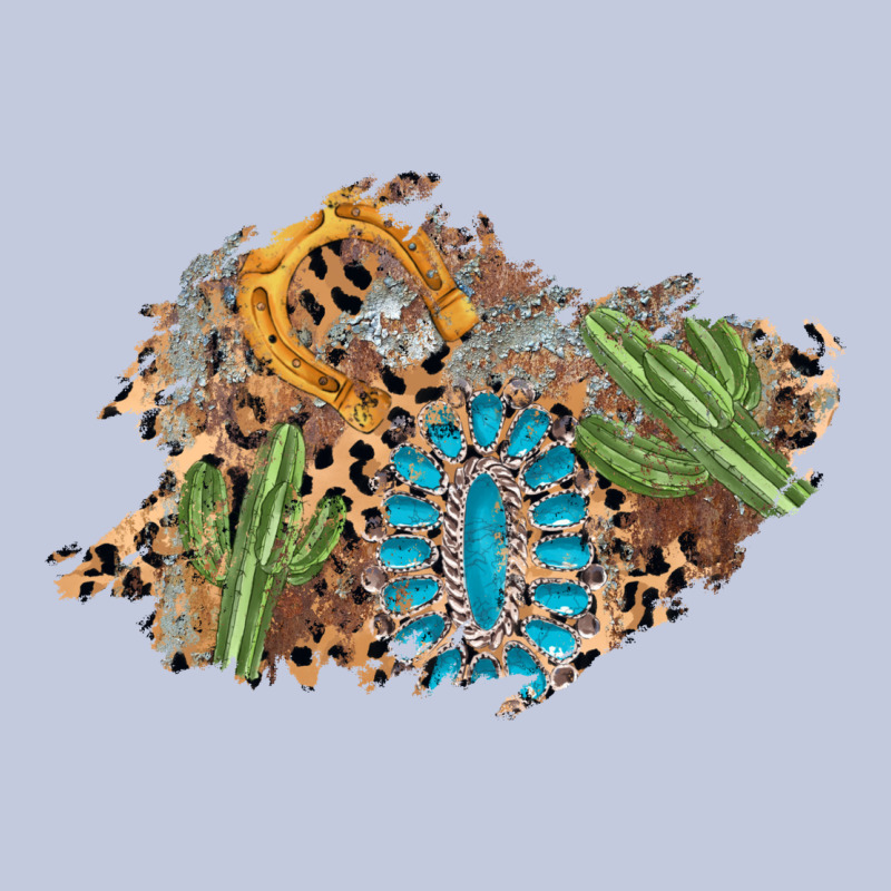 Horseshoe Leopard Gemstone Cactus Patch Long Sleeve Tee by AdoDesignShop | Teevron