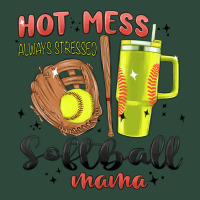 Hot Mess Always Stressed Softball Mama Stanley Cup Zipper Hoodie | Teevron