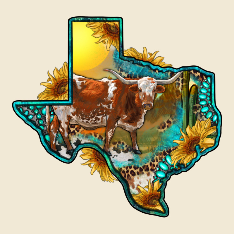 Western Texas Map With Longhorn Bull Premium Tee by RanaPortraitStore | Teevron