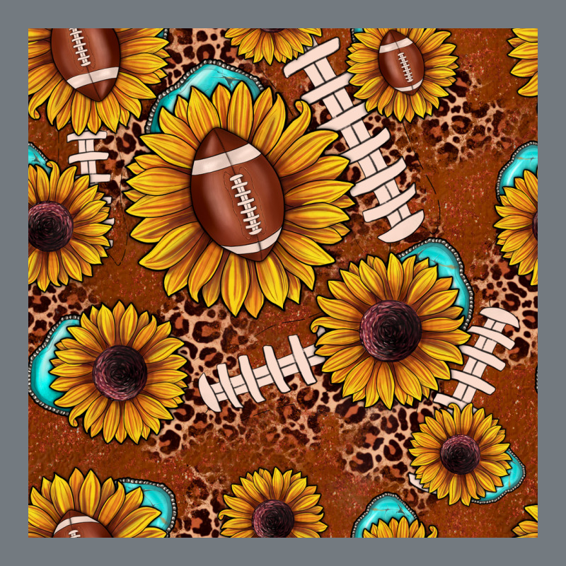 Football Leopard Sunflower Seamless Pattern Heavyweight Sweatshirt by JahusDesignShop | Teevron