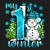 My 1 St Winter With Cute Snowman Heavyweight Hoodie | Teevron
