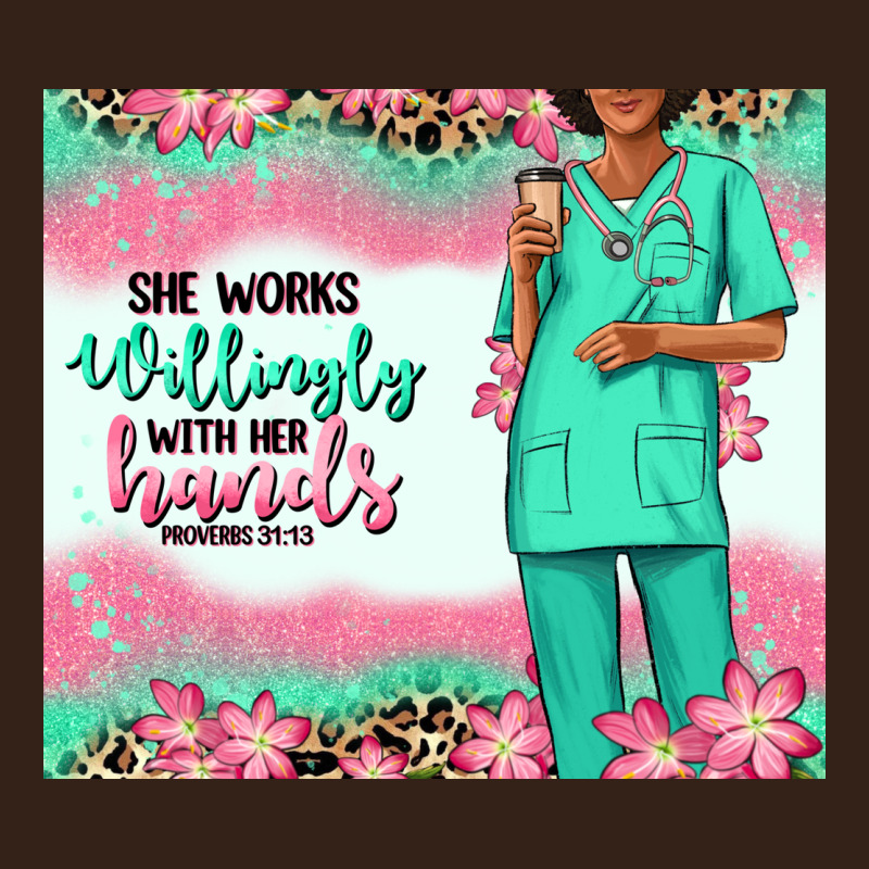 She Works Willingly With Her Hands Afro Nurse Heavy Core Tee by RanaPortraitStore | Teevron