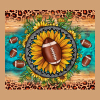 Football Leopard Turquoise Sunflower Vintage Tee | Teevron