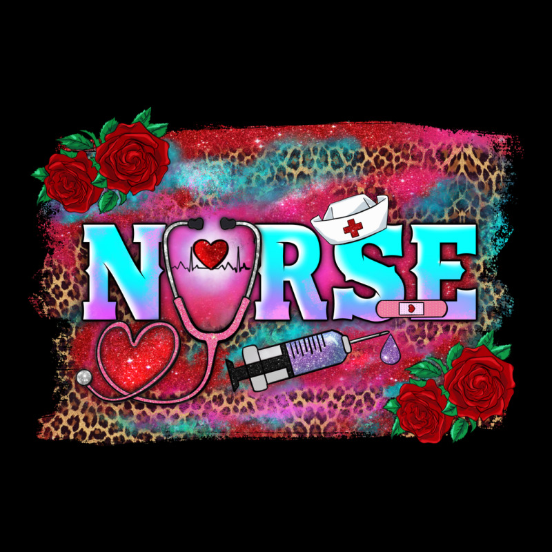 Valentines Day Nurse With Leopard And Turquoise Ba Heavy Core Tee by RanaPortraitStore | Teevron