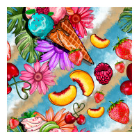 flowers ice cream fruit | Teevron