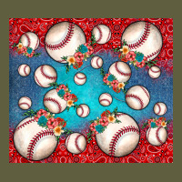 Baseball Paisley And Jean Pattern Vintage Tee | Teevron