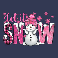 Pink Let It Snow With Cute Snowman Heavyweight Hoodie | Teevron