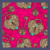 Valentines Day Lock And Key Seamless Pattern Vintage Tee | Teevron